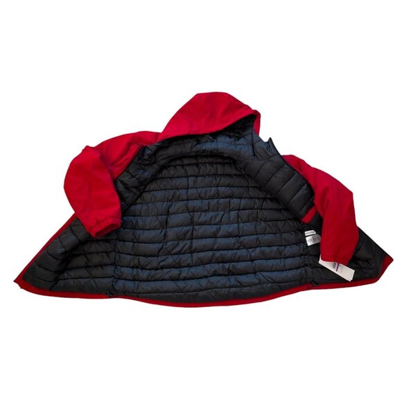 NEW Calvin Klein Hooded Red Soft Shell Winter Jacket Mens XXL Water-Resistant W - Picture 2 of 13